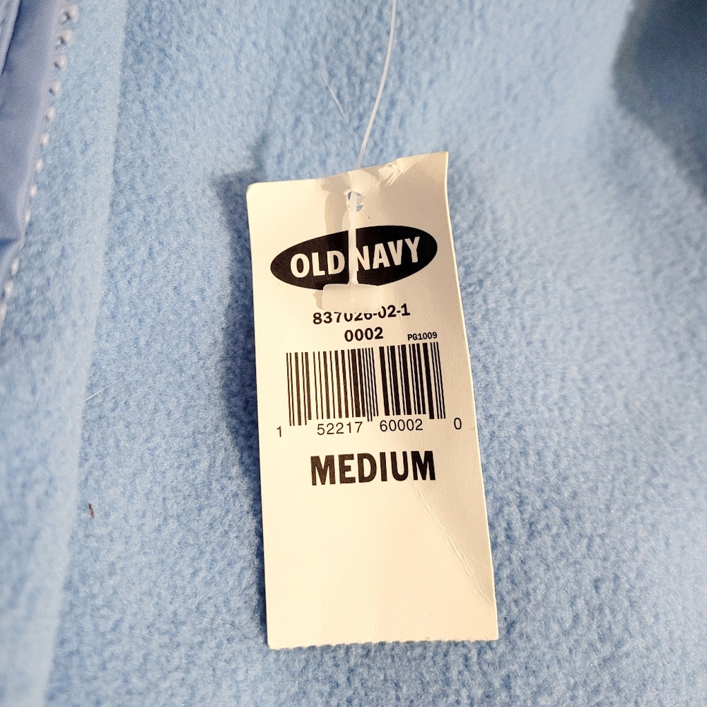 NWT Old Navy Puffer Vest Womens Medium Blue Quilted Zip Lightweight Coat - Picture 6 of 11